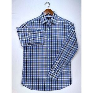 Banana Republic Camden Standard Fit Plaid Non Iron Dress Shirt Mens‎ Small